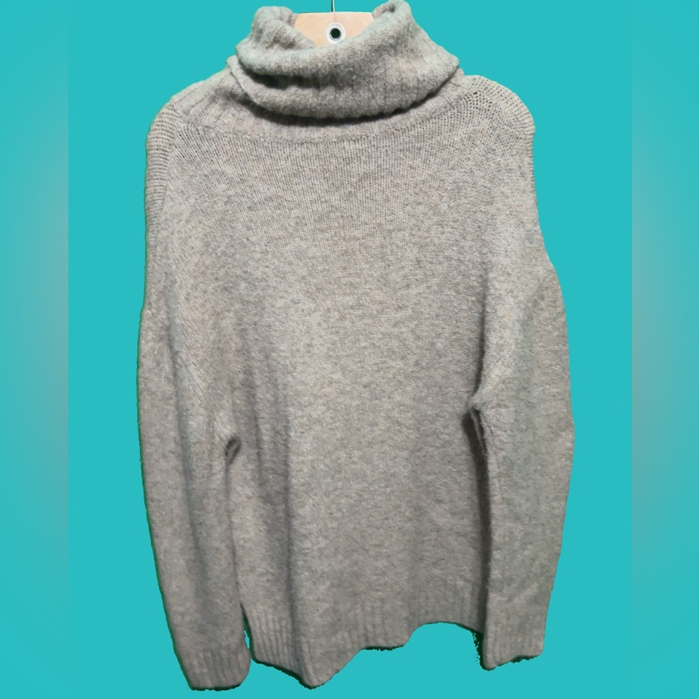 Olivaceous cowl neck sweater